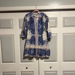 Loft NWT Blue Paisley Print Women’s Tunic Dress size small